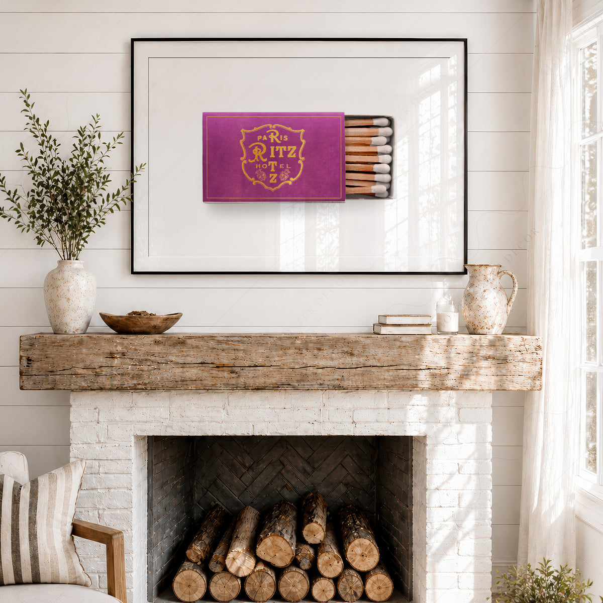 Ritz Paris Purple Matchbox Art Print — artwork preview 18