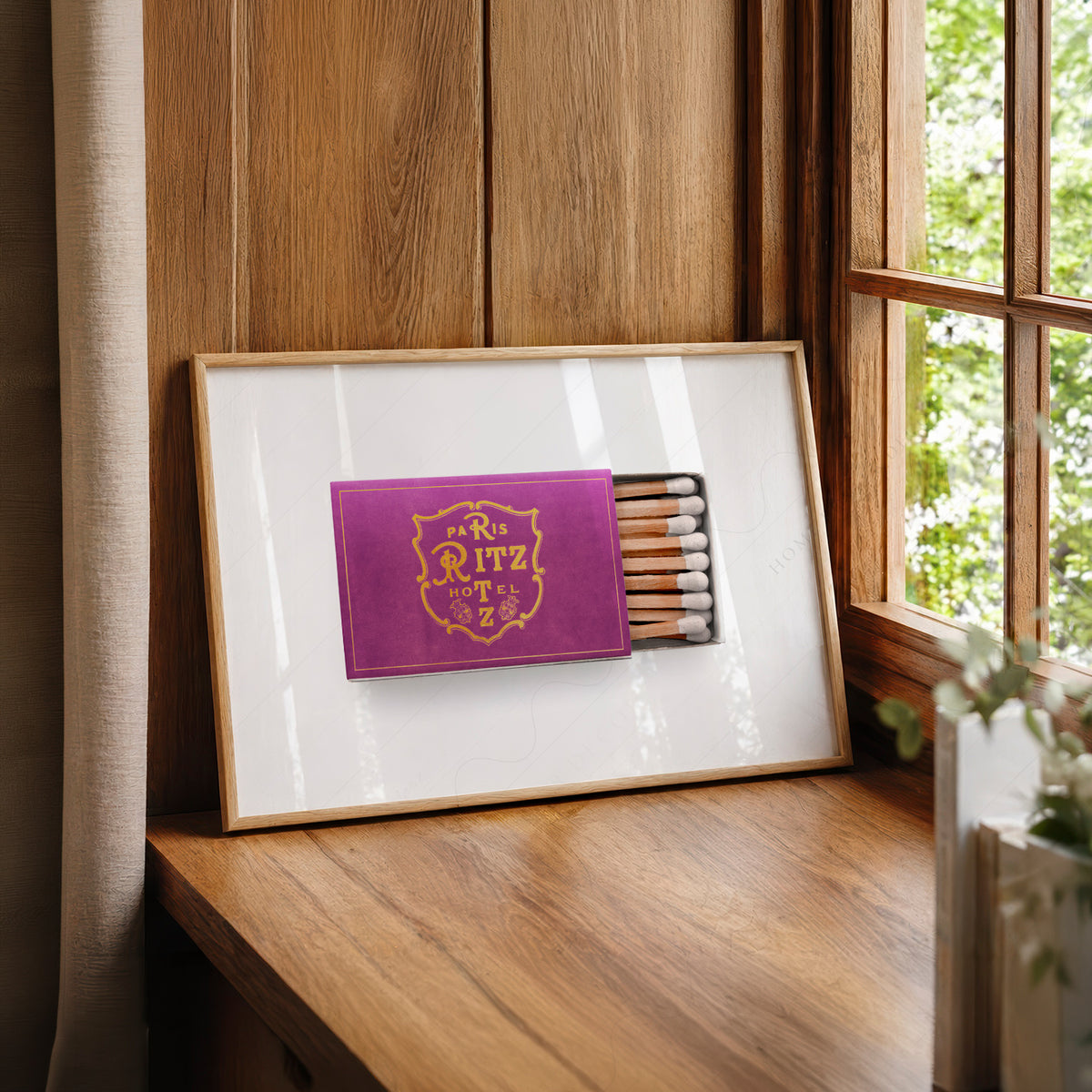 Ritz Paris Purple Matchbox Art Print — artwork preview 22