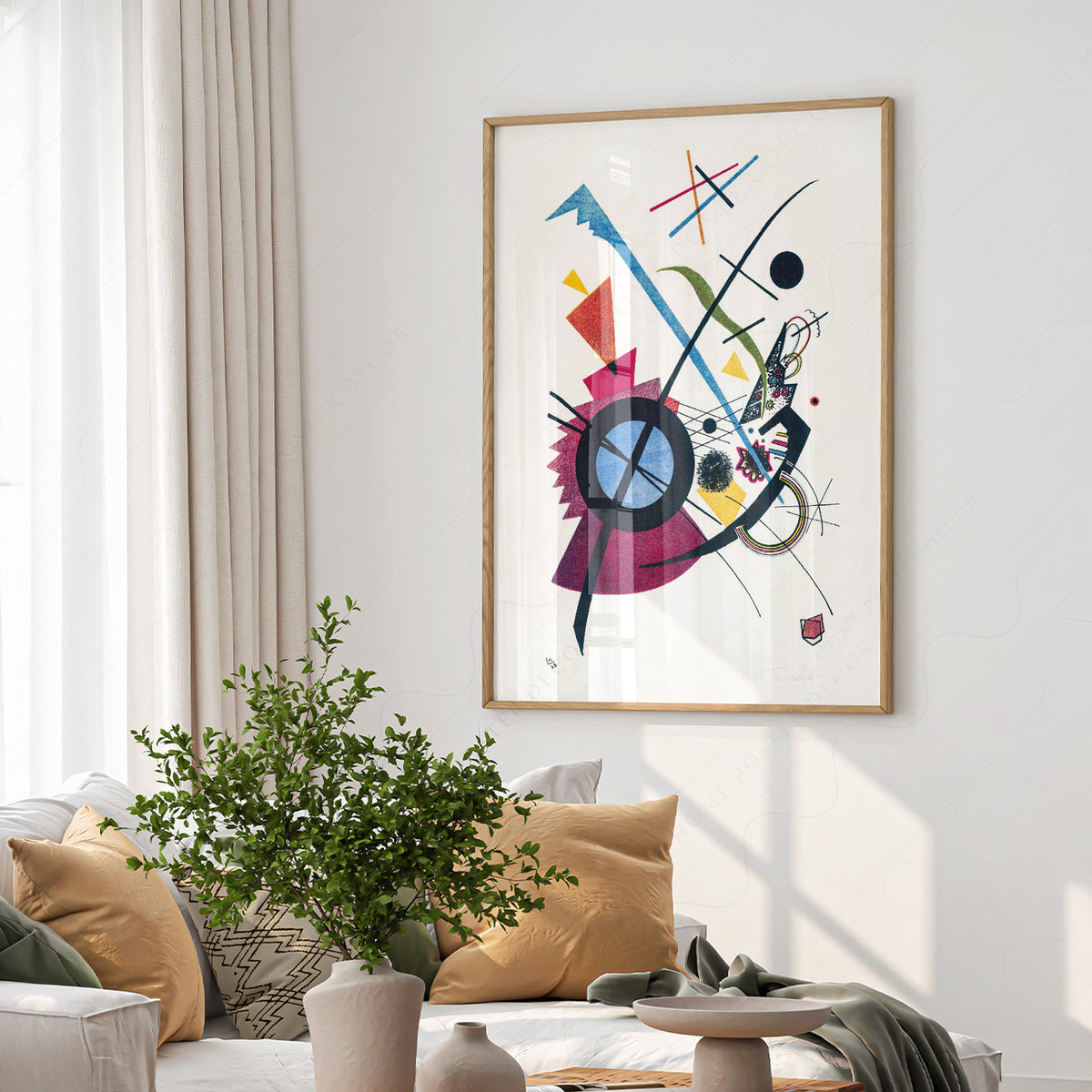 Wassily Kandinsky Colourful Circle and Line Composition Art Print — artwork preview 6