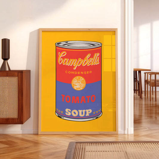 Andy Warhol Campbell's Soup Can on Yellow Art Print — artwork preview 5