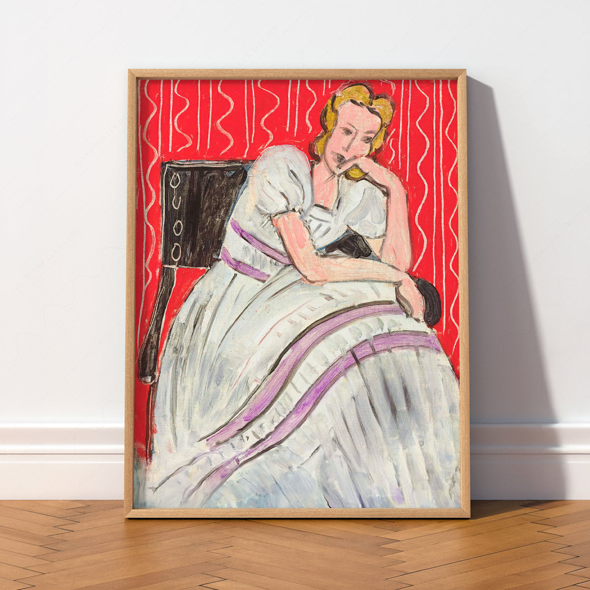 Henri Matisse Seated Woman in a Grey Dress Art Print — artwork preview 2