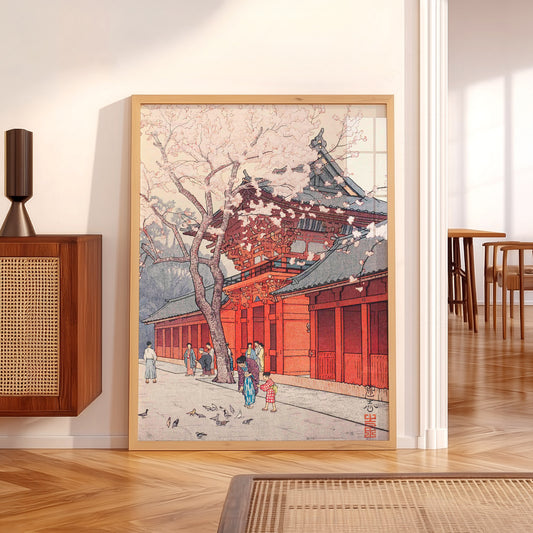 Hiroaki Takahashi Cherry Blossom Temple Print – Japanese Wall Art – 63-01 — artwork preview 5