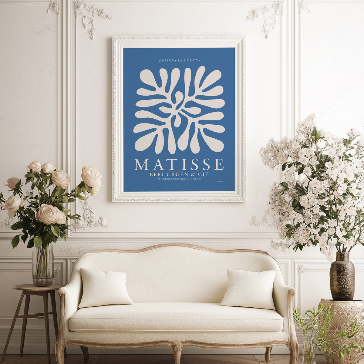 Henri Matisse Papiers Découpés Exhibition Poster – Blue Cut-Out Wall Art – 01-11 — artwork preview 17
