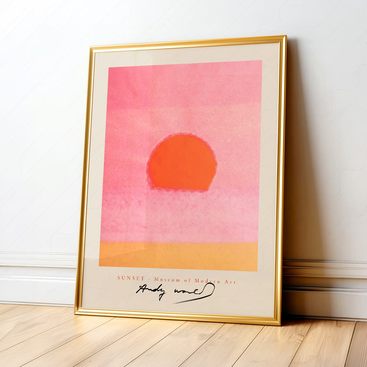 Andy Warhol Pink Sunset Art Print — artwork preview 1
