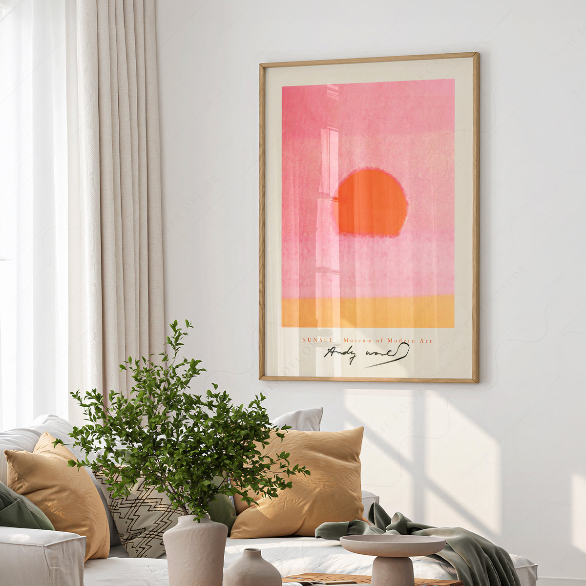 Andy Warhol Pink Sunset Art Print — artwork preview 6