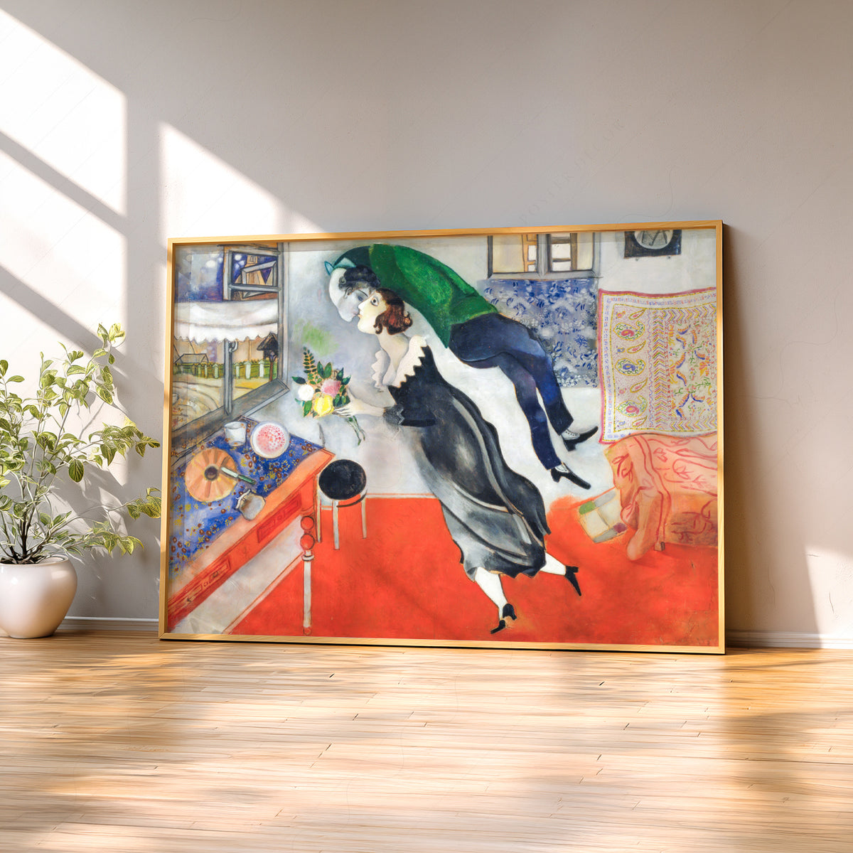 Marc Chagall The Birthday Art Print — artwork preview 2