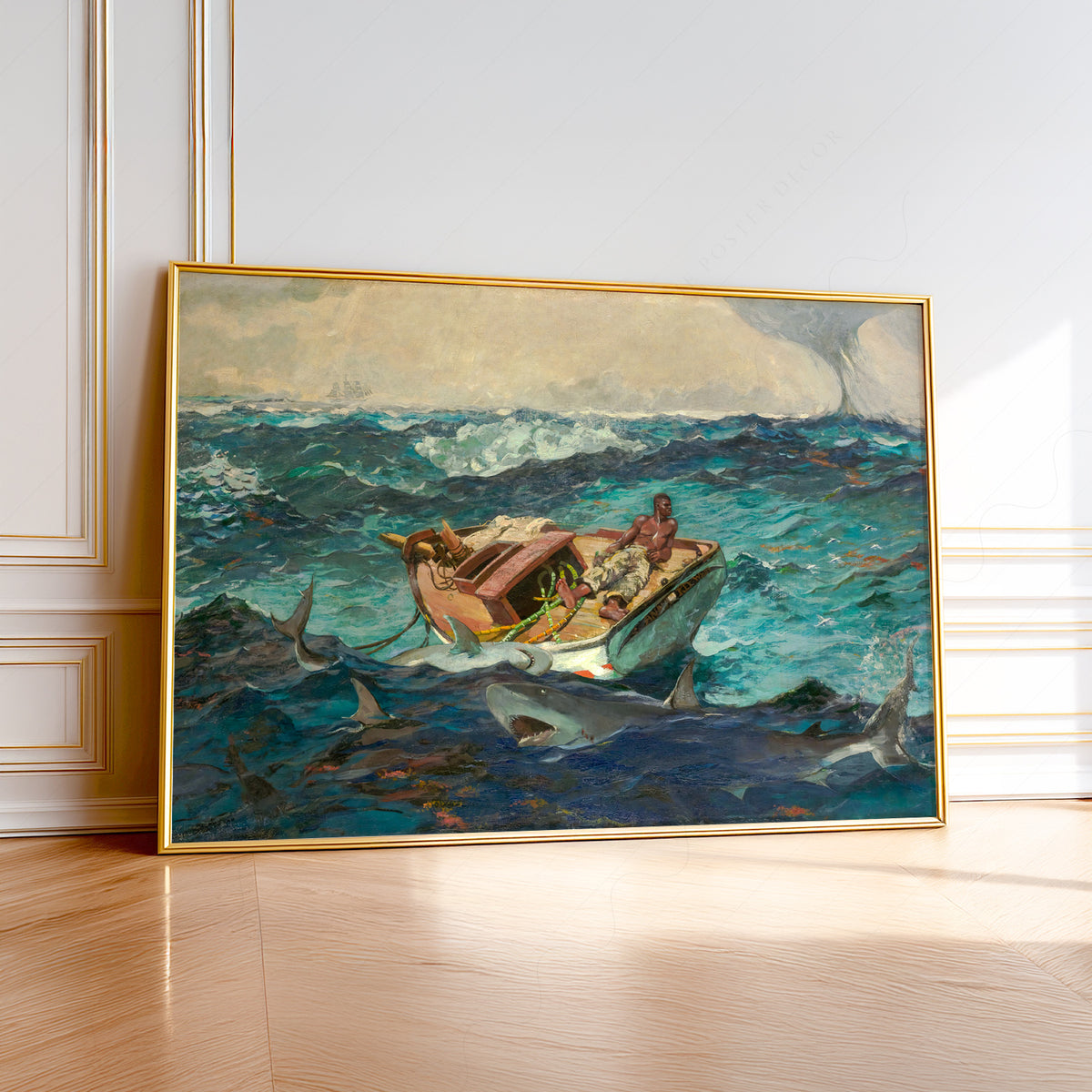 Winslow Homer Boat among the Waves Art Print — artwork preview 1