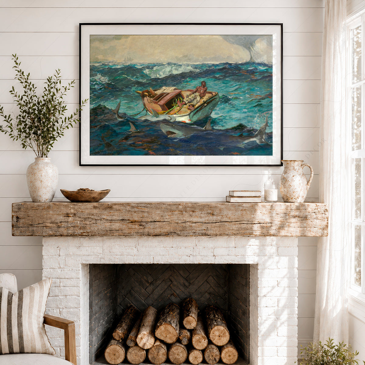 Winslow Homer Boat among the Waves Art Print — artwork preview 18