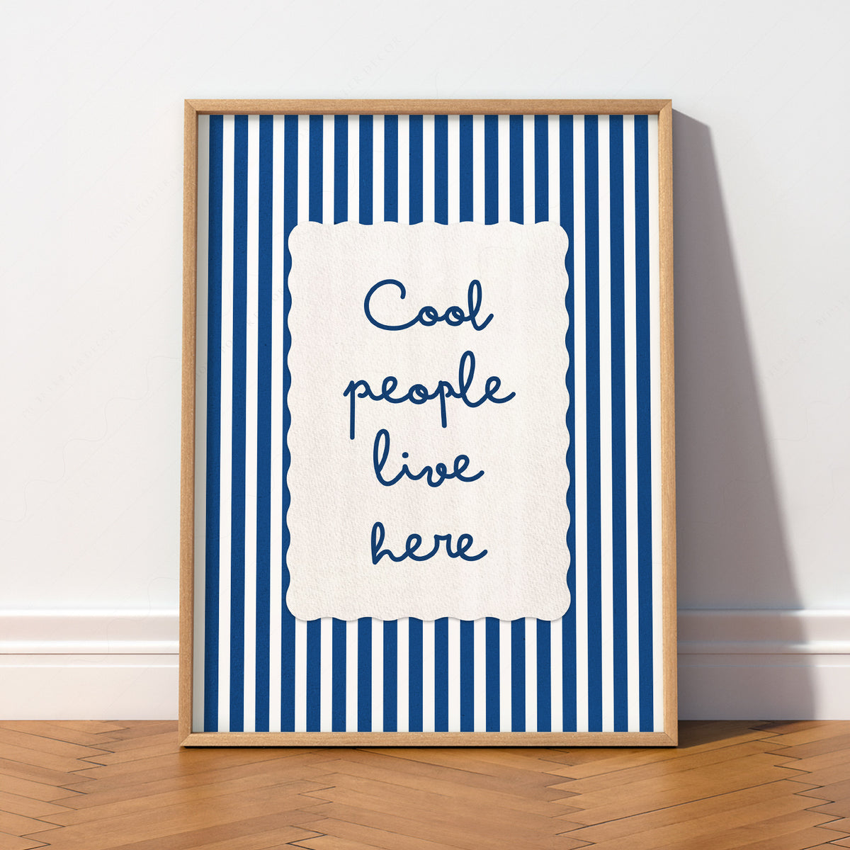 Cool People Live Here Quote Art Print — artwork preview 2