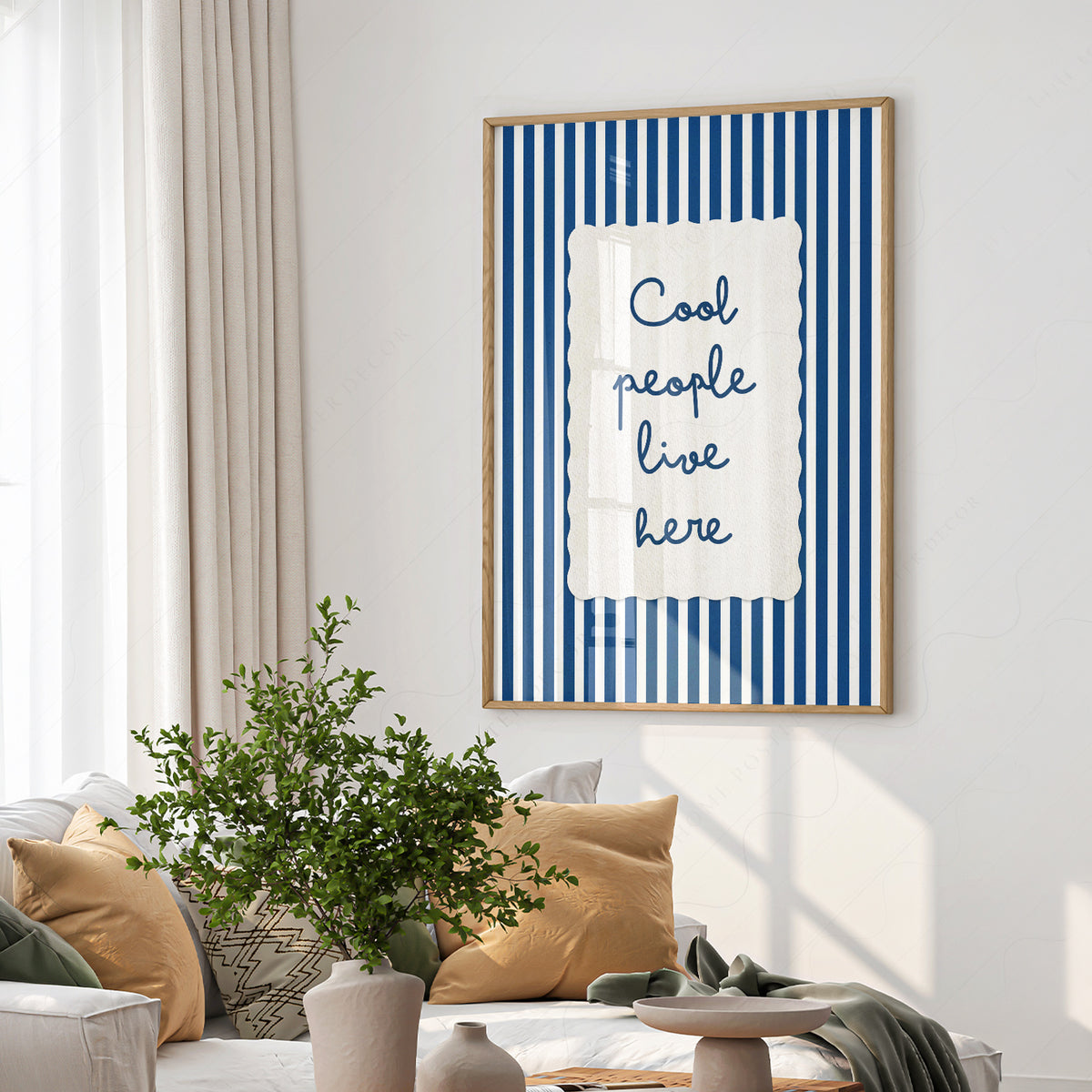 Cool People Live Here Quote Art Print — artwork preview 6