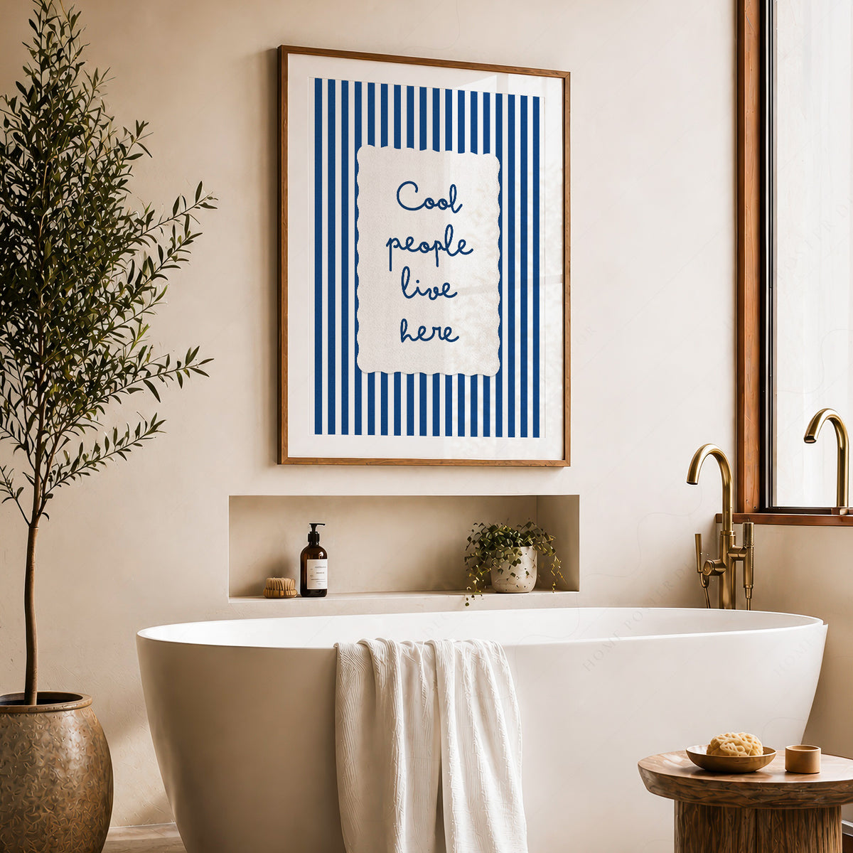 Cool People Live Here Quote Art Print — artwork preview 22