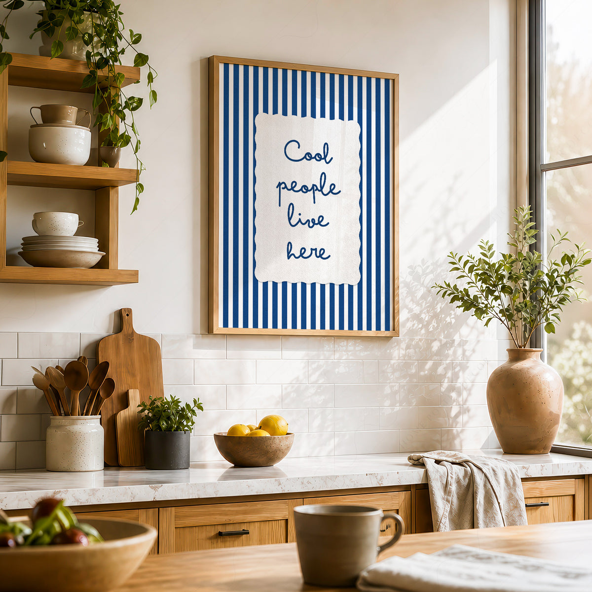 Cool People Live Here Quote Art Print — artwork preview 23