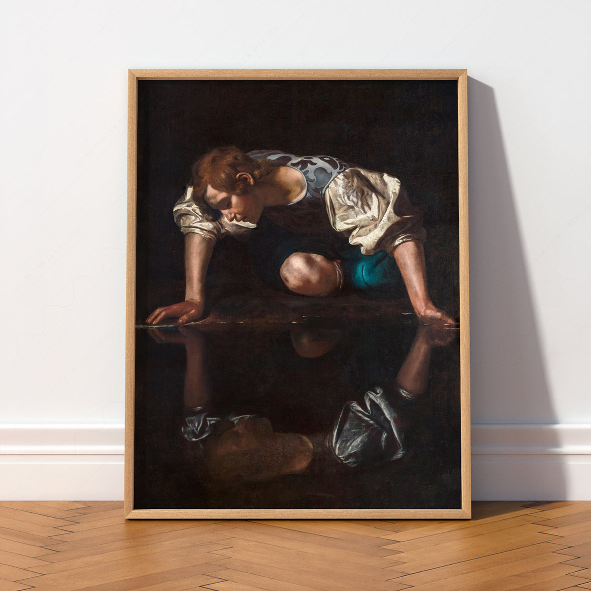 Caravaggio Narcissus Art Print – Baroque Masterpiece Wall Art Poster — artwork preview 2