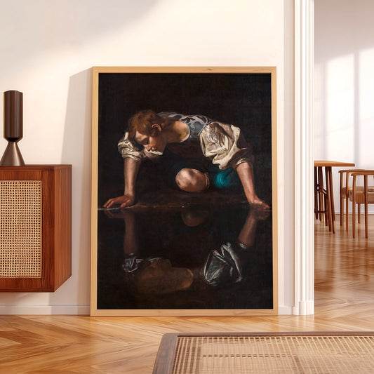 Caravaggio Narcissus Art Print – Baroque Masterpiece Wall Art Poster — artwork preview 5