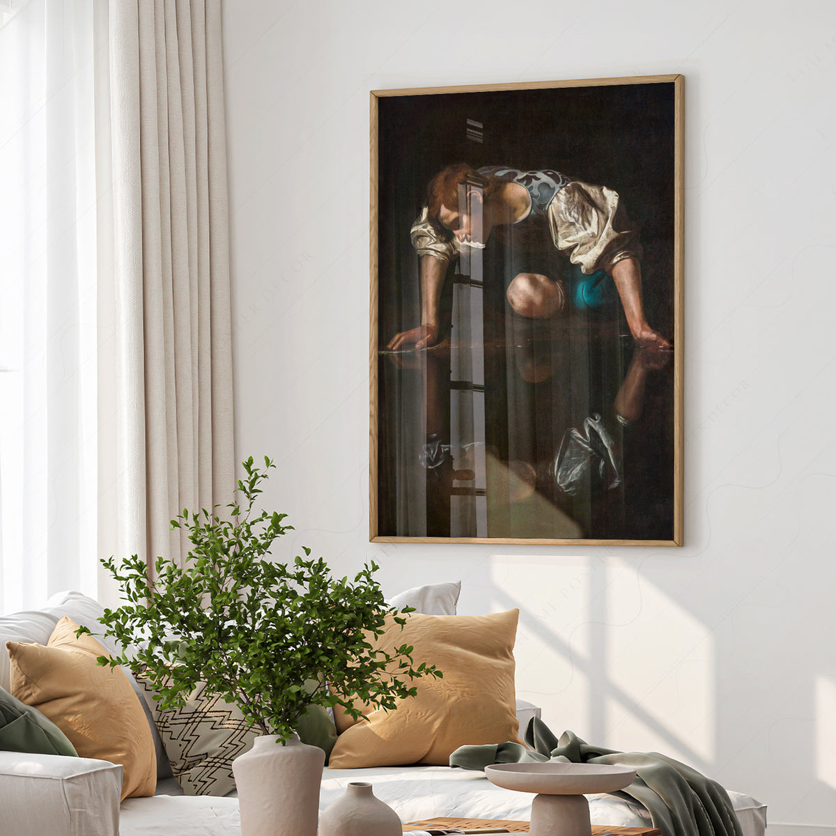 Caravaggio Narcissus Art Print – Baroque Masterpiece Wall Art Poster — artwork preview 6