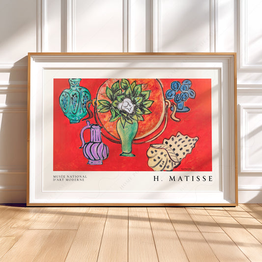 Henri Matisse Still Life with Magnolia Art Print – Vibrant Red Wall Decor — artwork preview 5