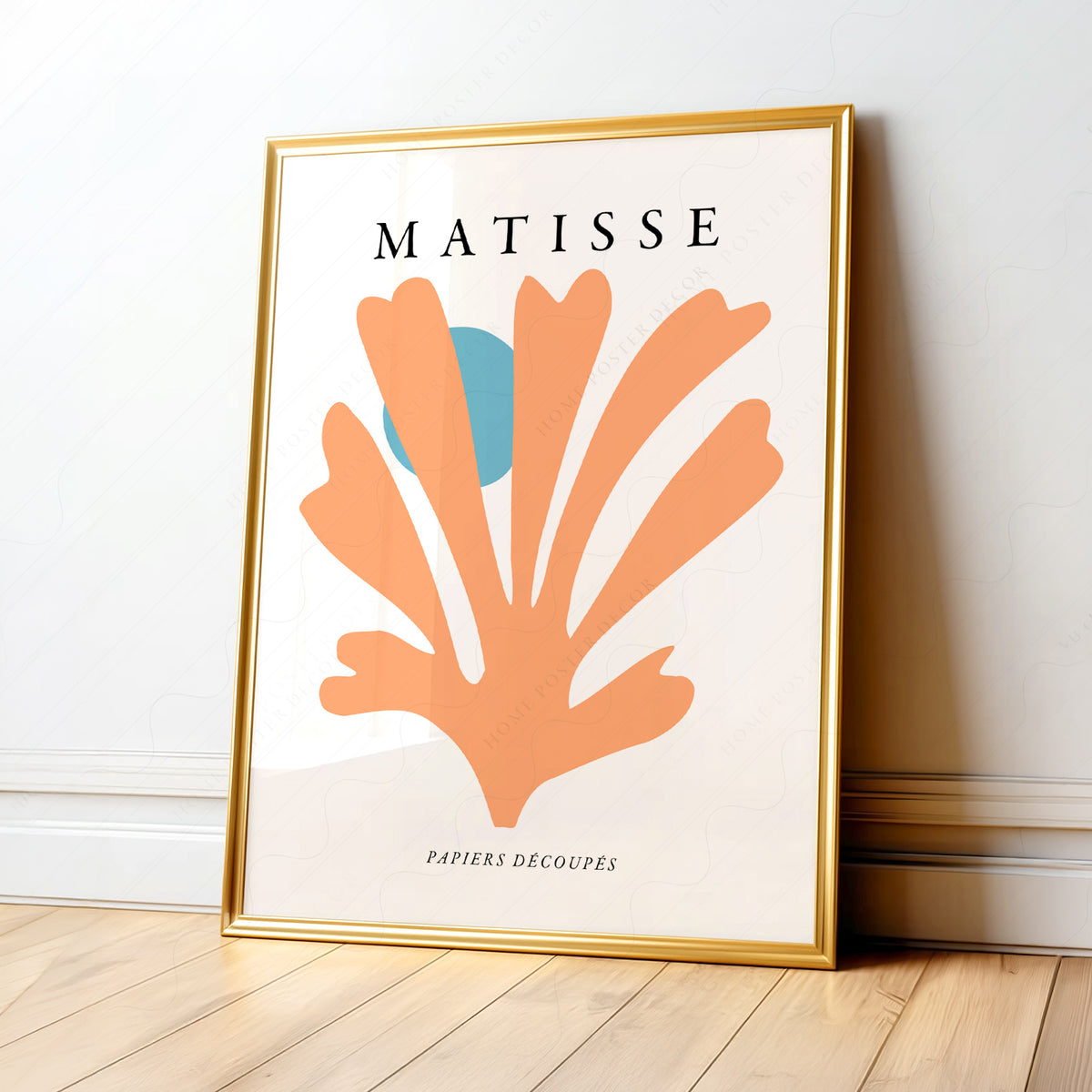 Henri Matisse Peach Organic Leaf Art Print — artwork preview 1
