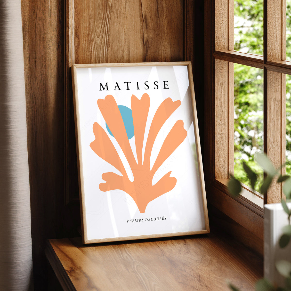 Henri Matisse Peach Organic Leaf Art Print — artwork preview 7
