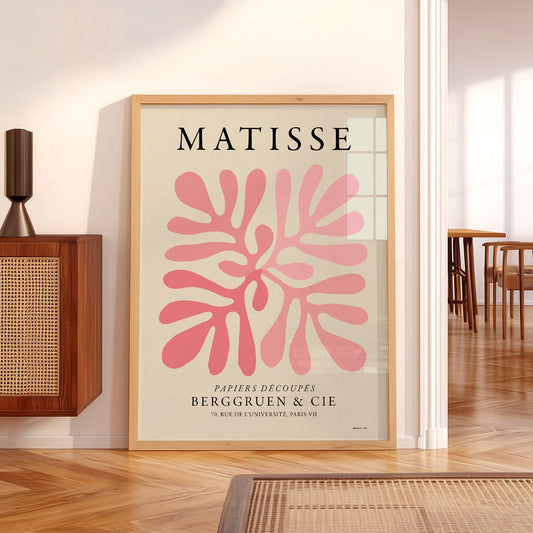 Henri Matisse Pink Coral Cut-Out Print – Modern Abstract Wall Art — artwork preview 5