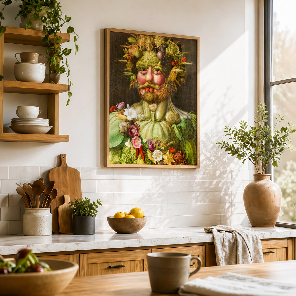 Giuseppe Arcimboldo Floral and Fruit Portrait Art Print — artwork preview 23