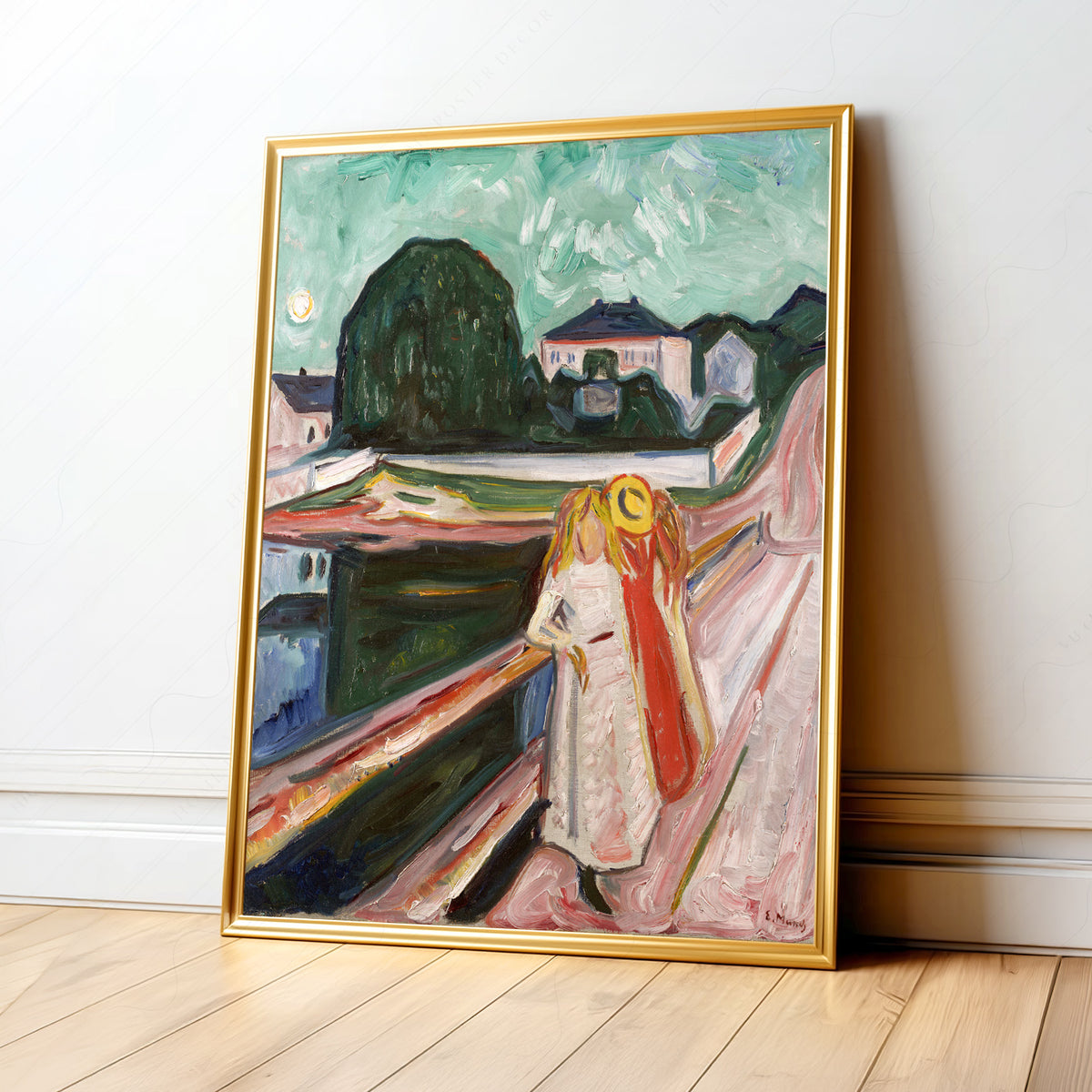 Edvard Munch Girls on the Pier Art Print — artwork preview 1