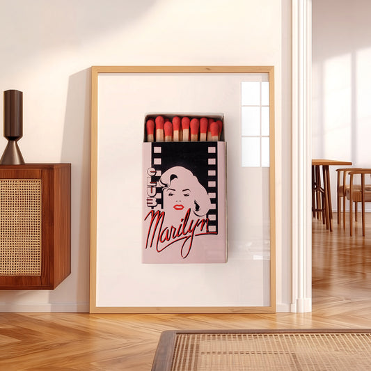 Club Marilyn Vintage Matchbox Print – Retro Paris Nightclub Wall Art — artwork preview 5