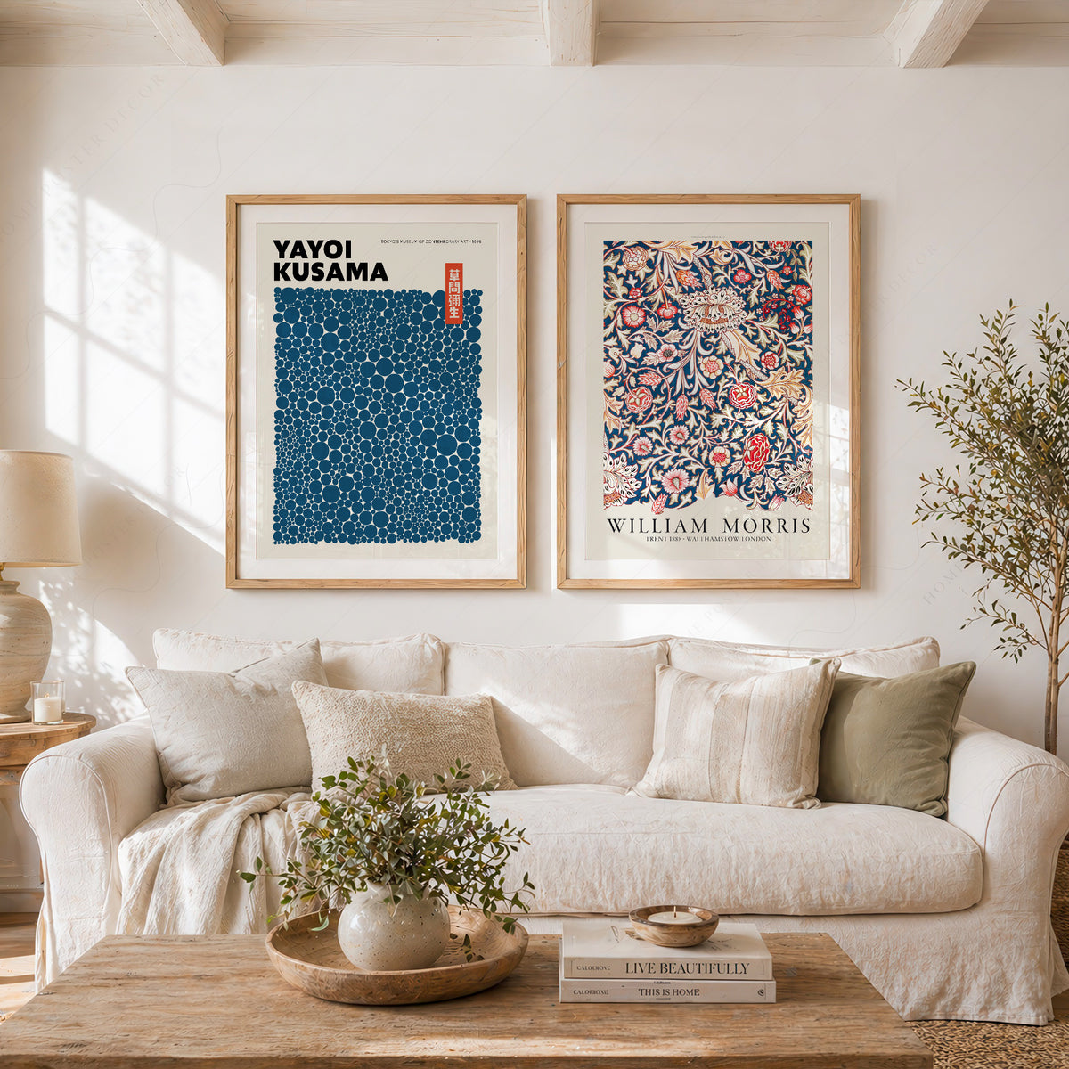 Kusama and Morris Blue Pair – Set of 2 Art Prints — artwork preview 11