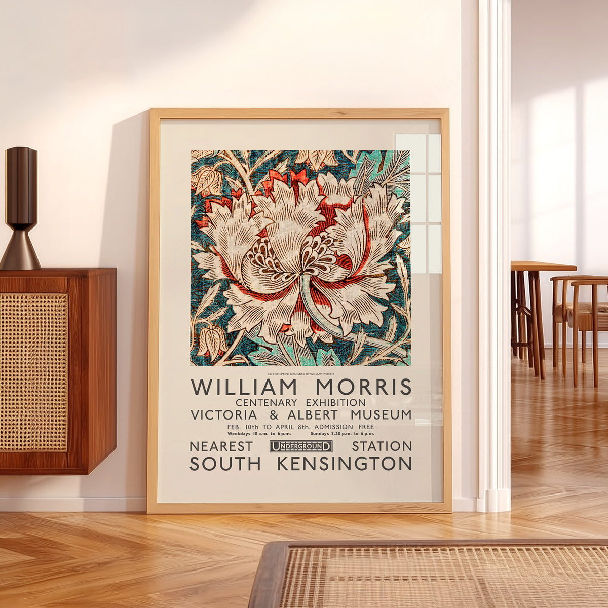 William Morris Honeysuckle Exhibition Poster – Arts and Crafts Wall Art — artwork preview 5