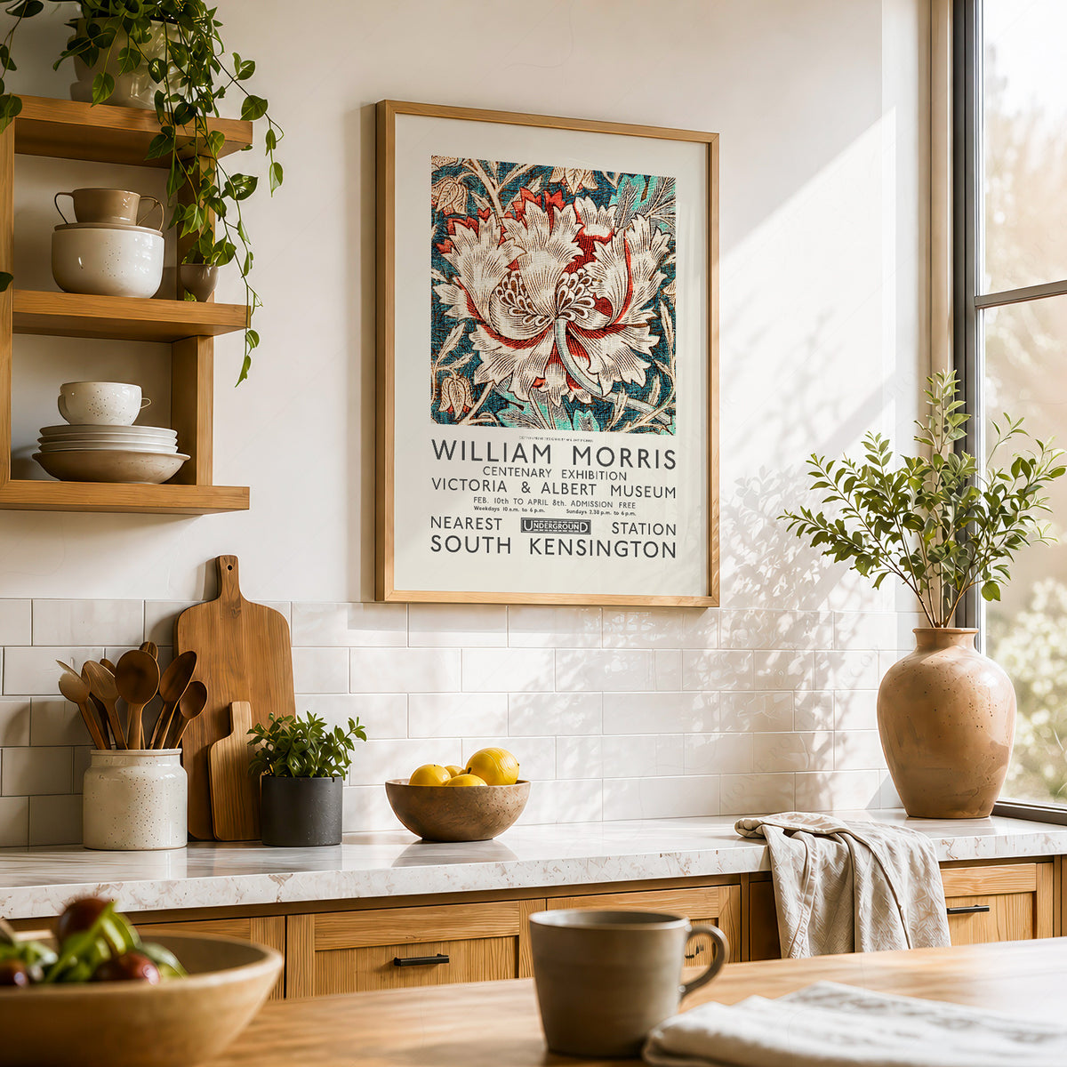 William Morris Honeysuckle Exhibition Poster – Arts and Crafts Wall Art — artwork preview 23