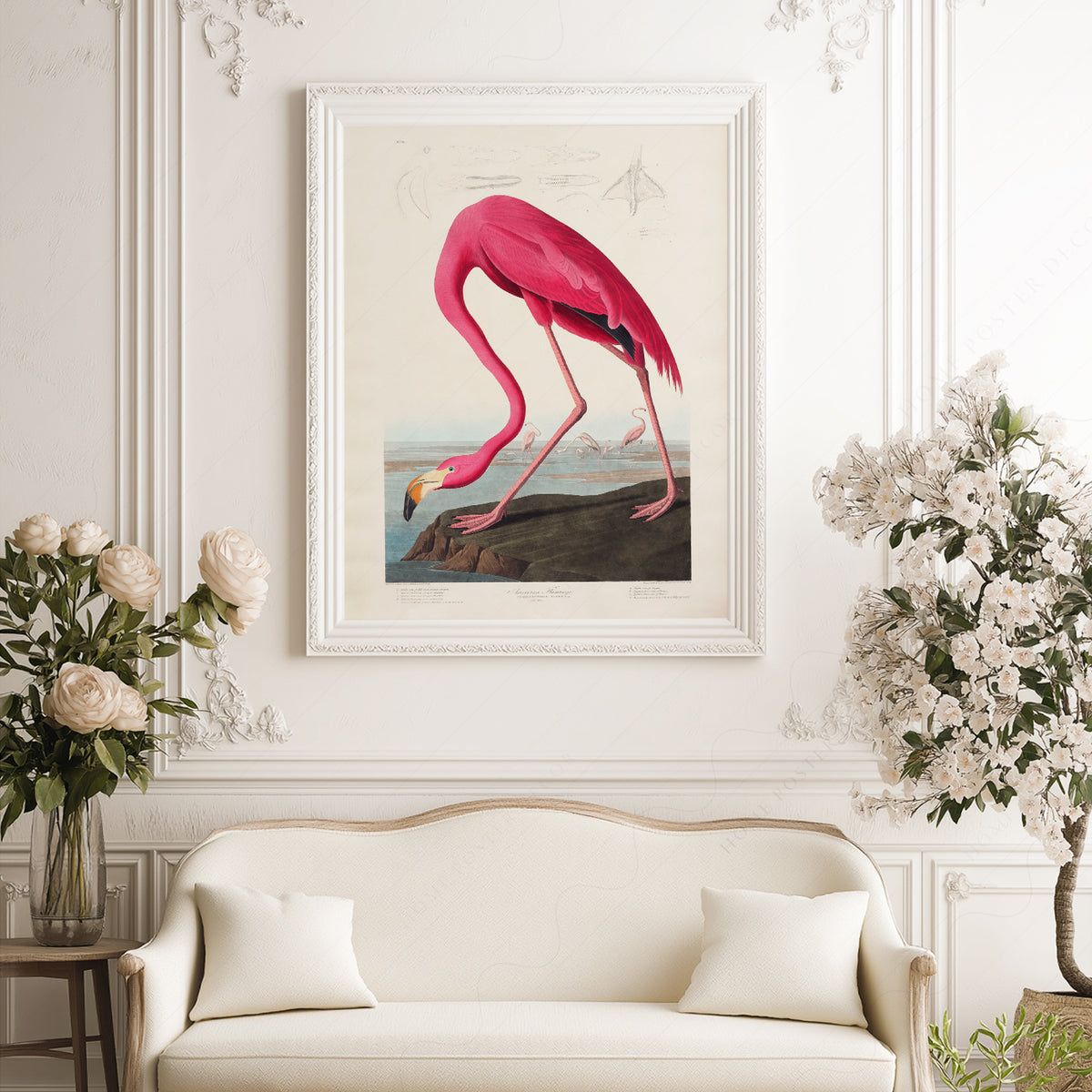John James Audubon American Flamingo Print – Vintage Bird Wall Art – 02-02 — artwork preview 17