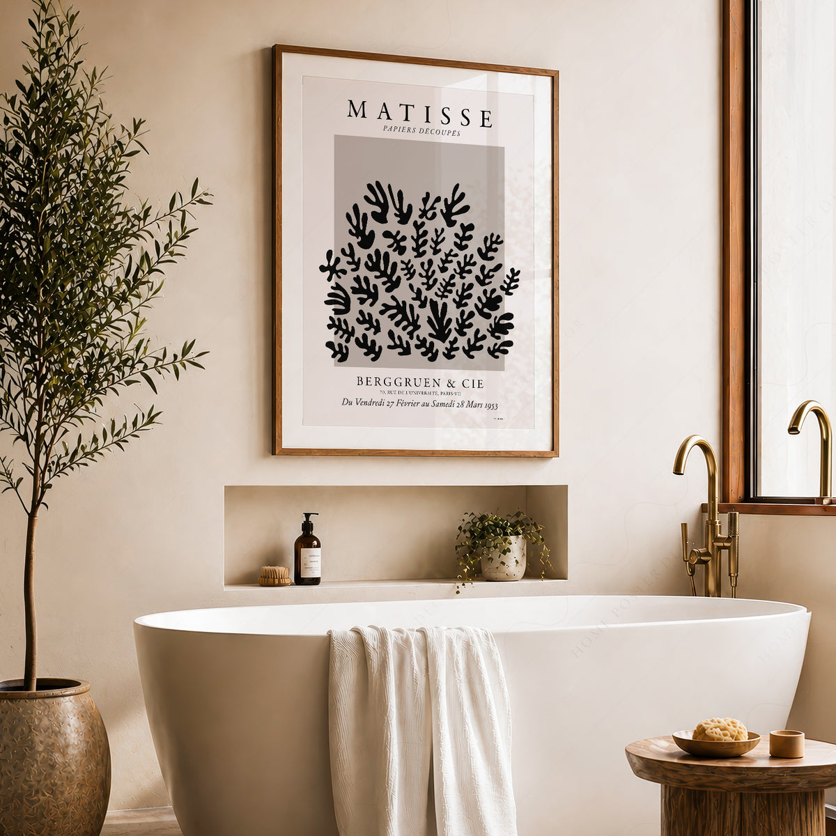 Henri Matisse Black Cut-Out Leaf Pattern Art Print — artwork preview 22