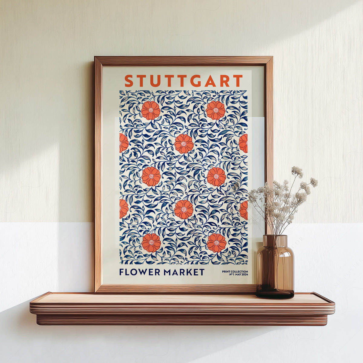 Stuttgart Flower Market Art Print — artwork preview 18