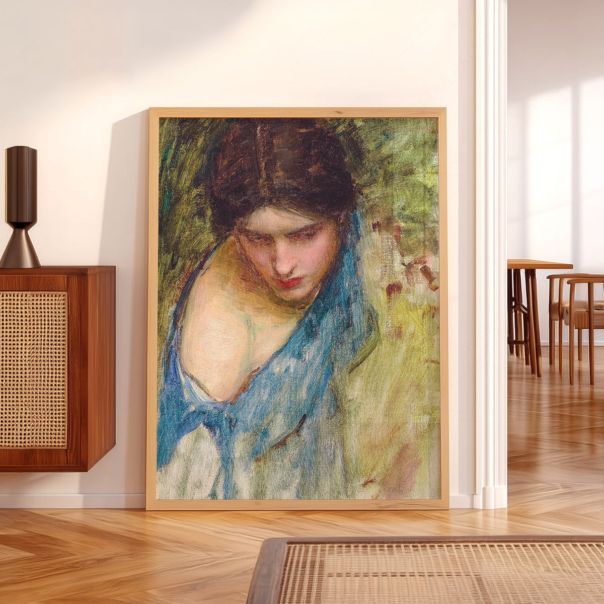 John William Waterhouse Woman's Head Study Art Print — artwork preview 5