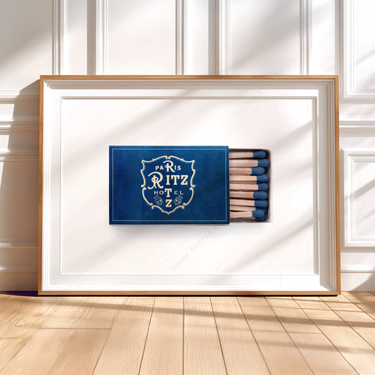 Paris Ritz Hotel Vintage Matchbox Print – Retro Travel Wall Art Poster — artwork preview 5