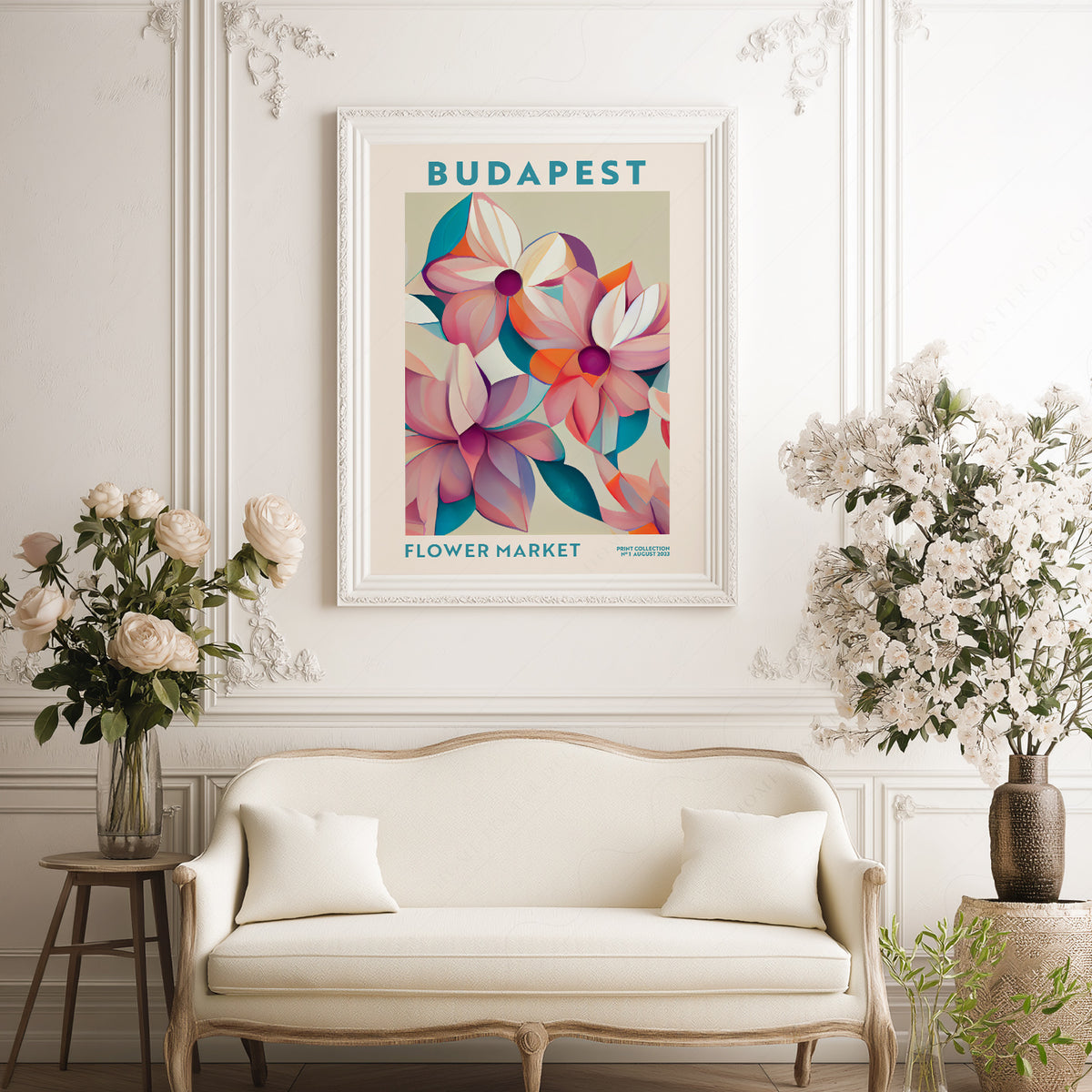 Budapest Flower Market Art Print — artwork preview 17
