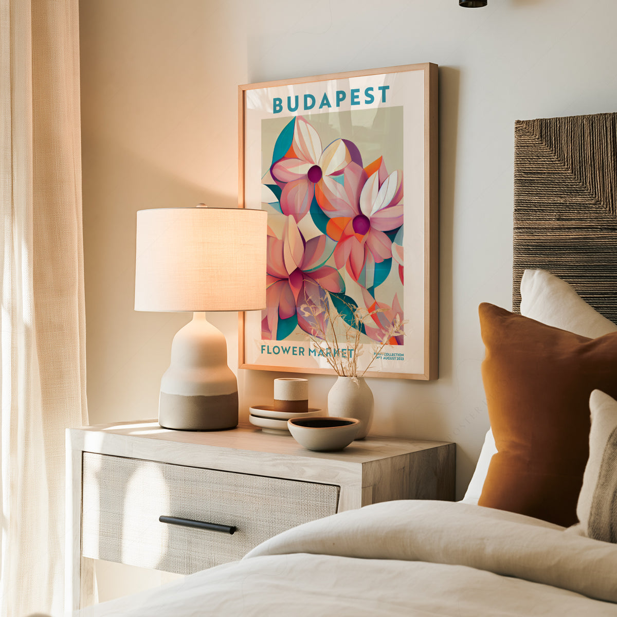 Budapest Flower Market Art Print — artwork preview 19