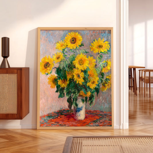 Claude Monet, Bouquet of Sunflowers Art Print – Floral Wall Decor — artwork preview 5