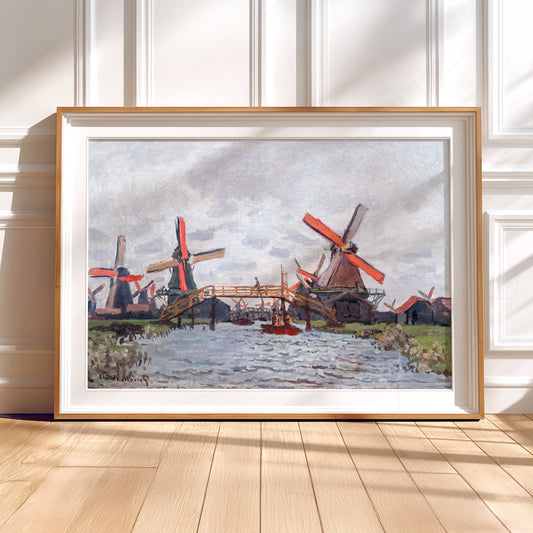 Claude Monet Windmills Near Zaandam - Museum Art Print — artwork preview 5