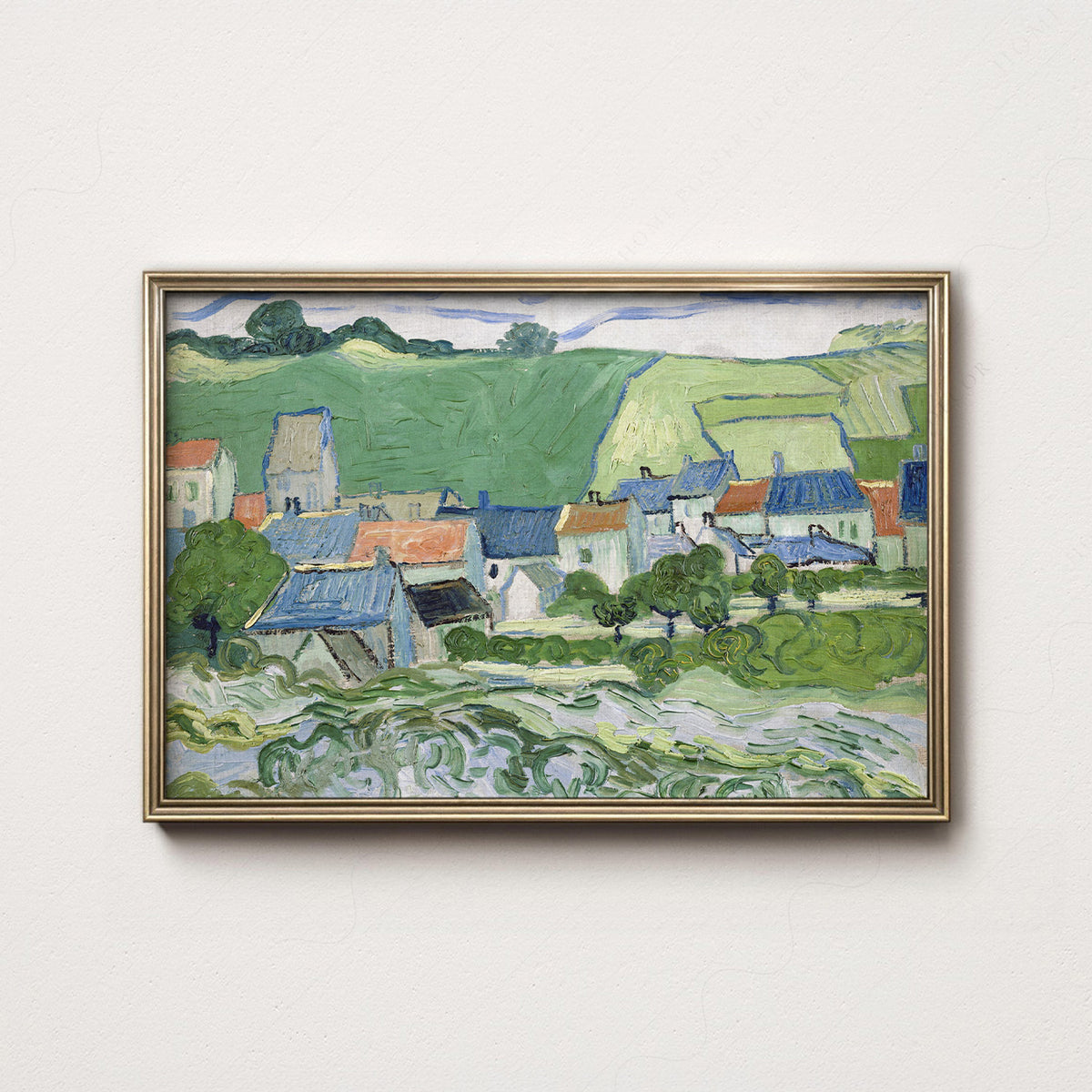 Vincent van Gogh View of Auvers Art Print — artwork preview 7