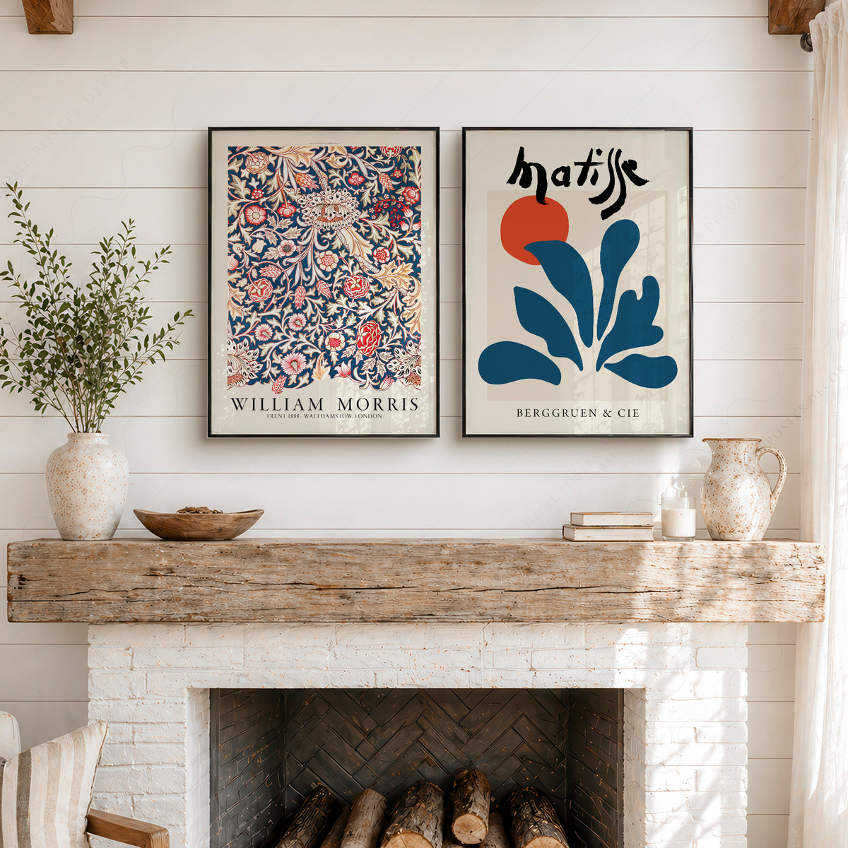 Matisse and Morris Blue Pair – Set of 2 Art Prints — artwork preview 6