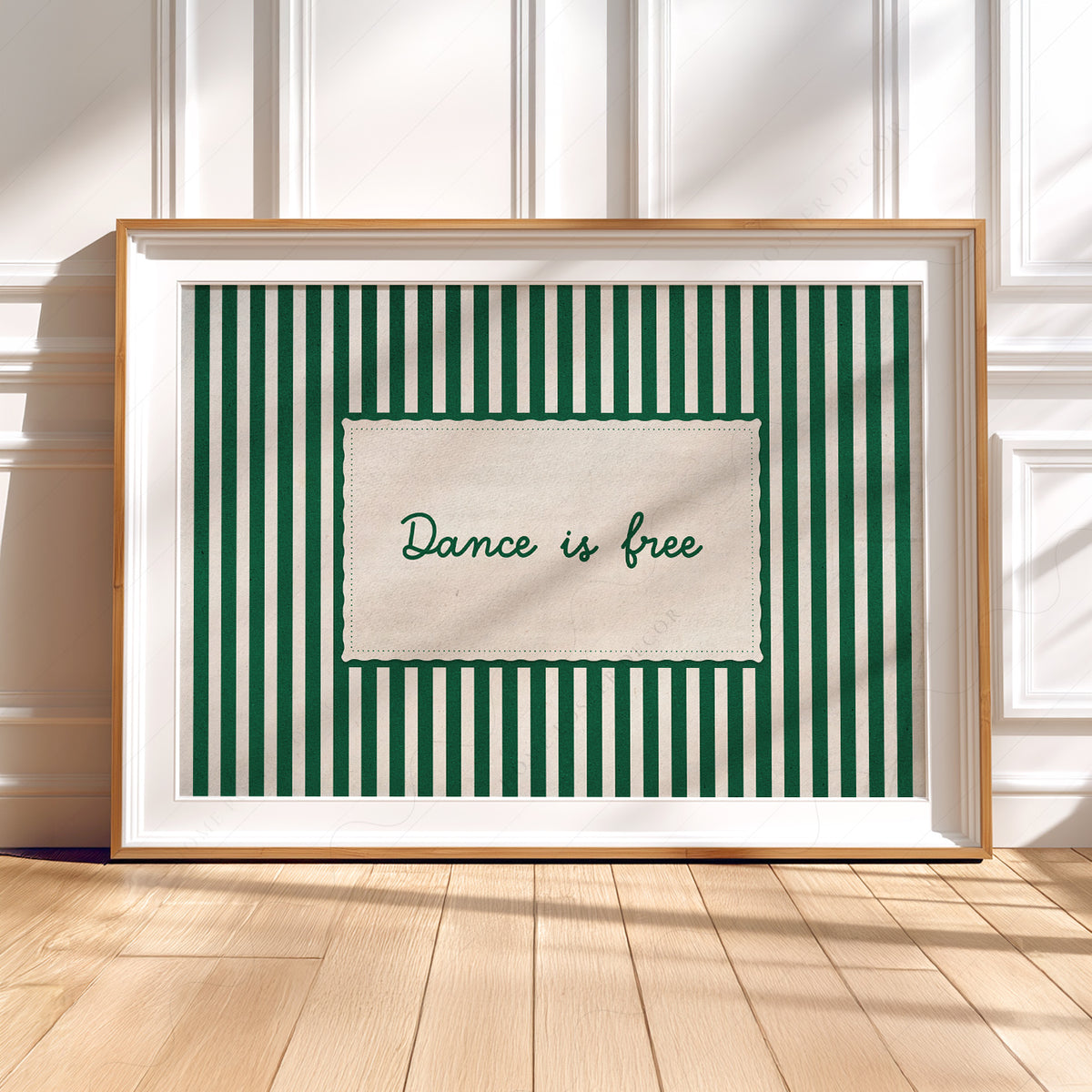 Dance Is Free Quote Art Print — artwork preview 5