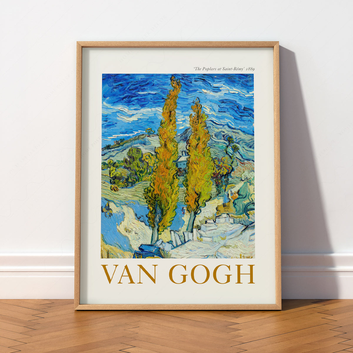 Vincent van Gogh Poplar Trees Exhibition Poster Art Print — artwork preview 2