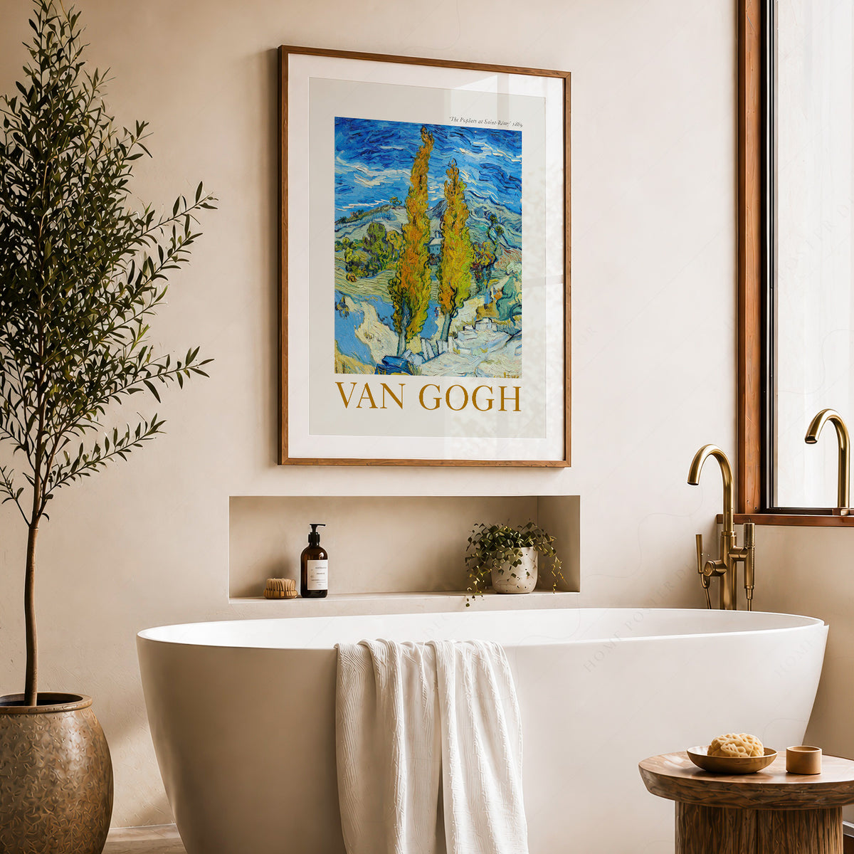 Vincent van Gogh Poplar Trees Exhibition Poster Art Print — artwork preview 22