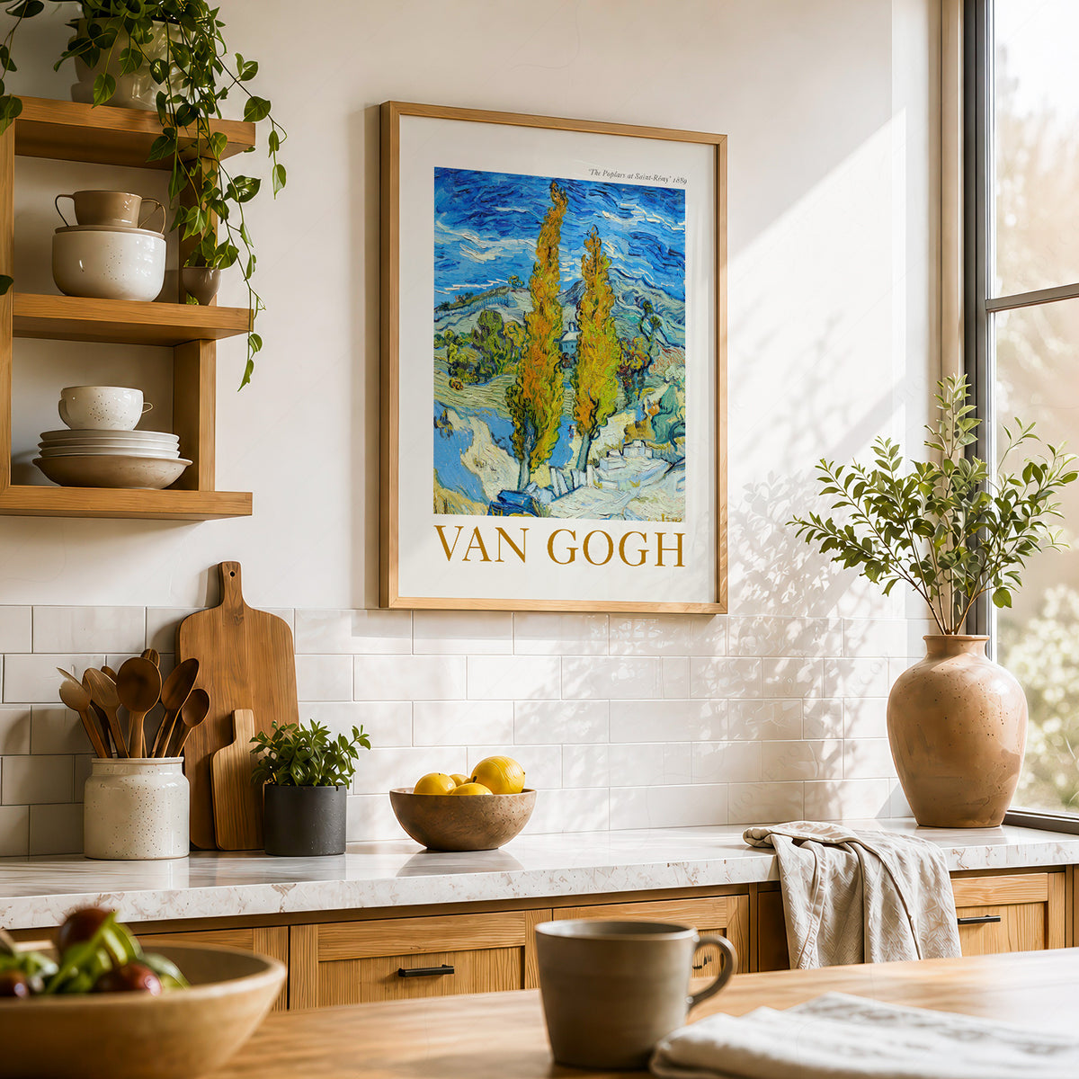 Vincent van Gogh Poplar Trees Exhibition Poster Art Print — artwork preview 23