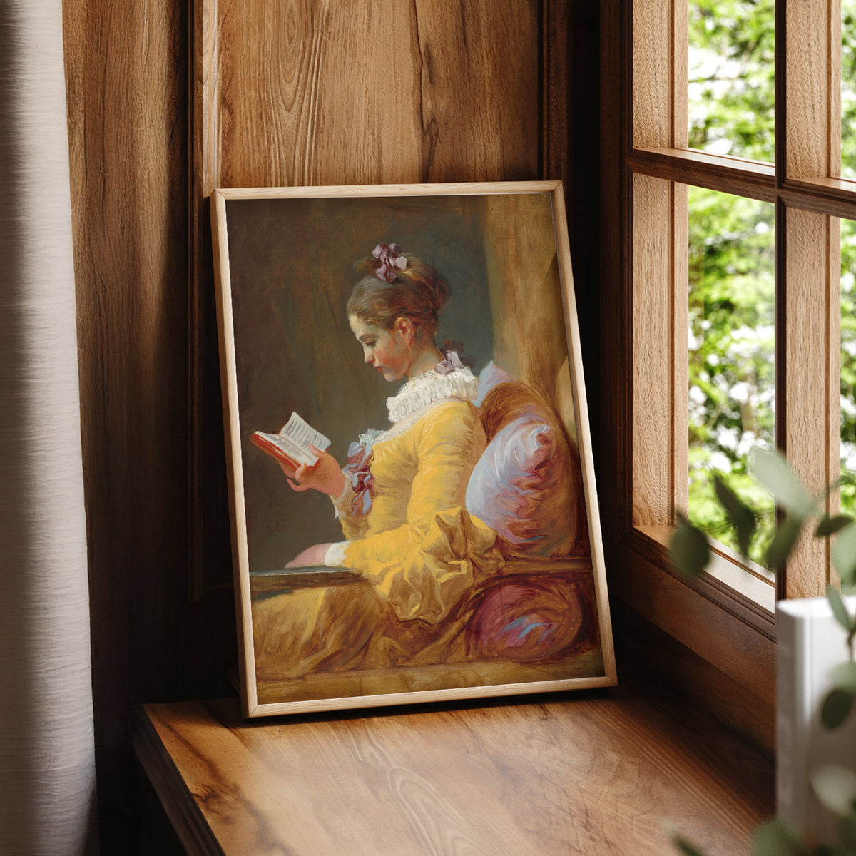 Young Girl Reading Art Print — artwork preview 7