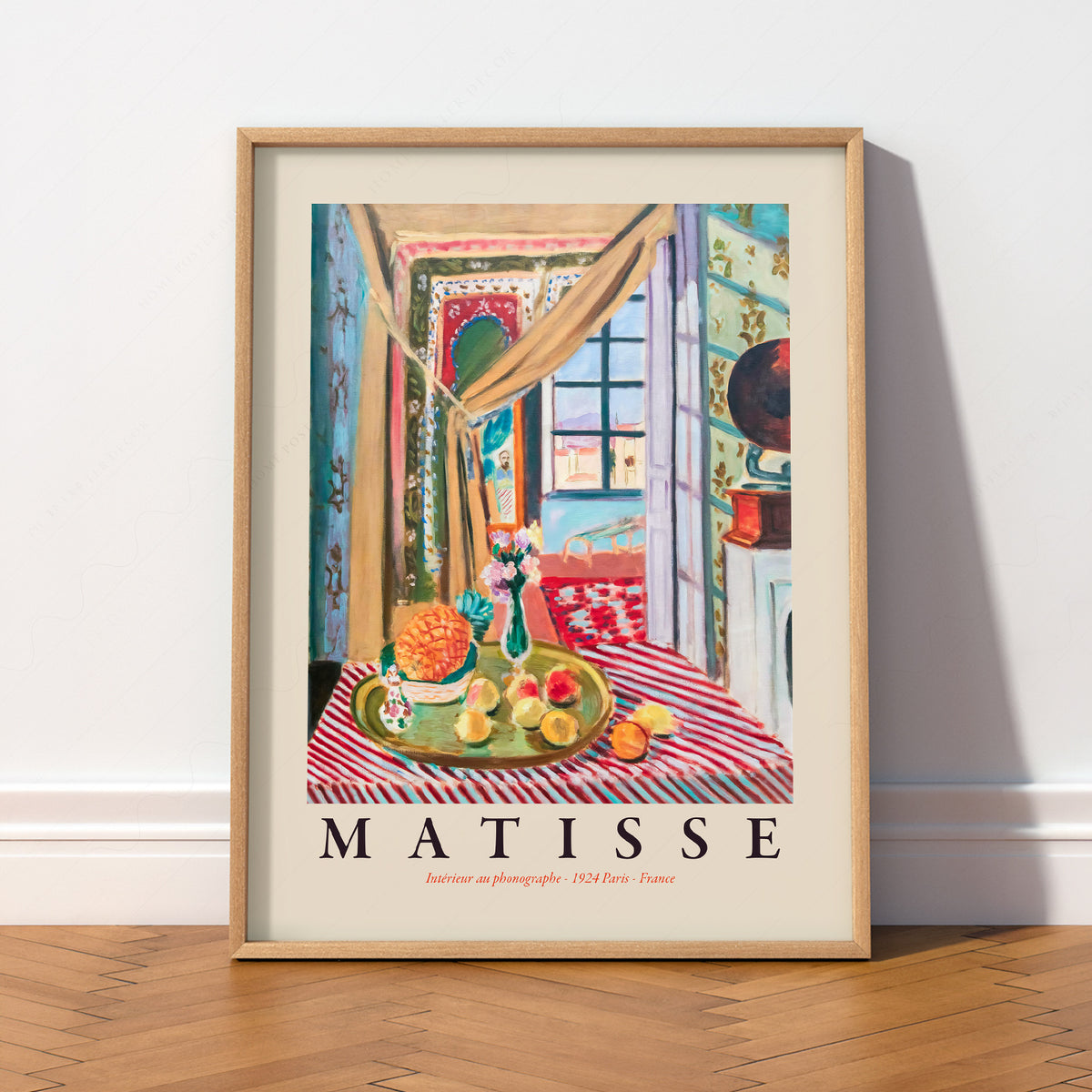 Henri Matisse Interior with a Phonograph Art Print — artwork preview 2