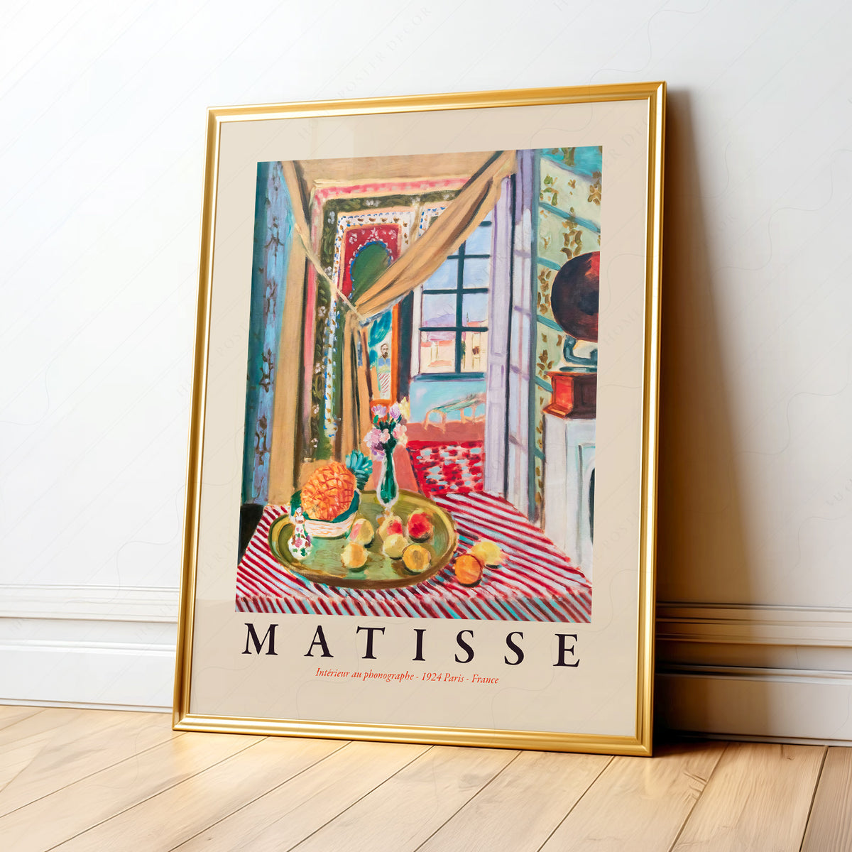 Henri Matisse Interior with a Phonograph Art Print — artwork preview 1