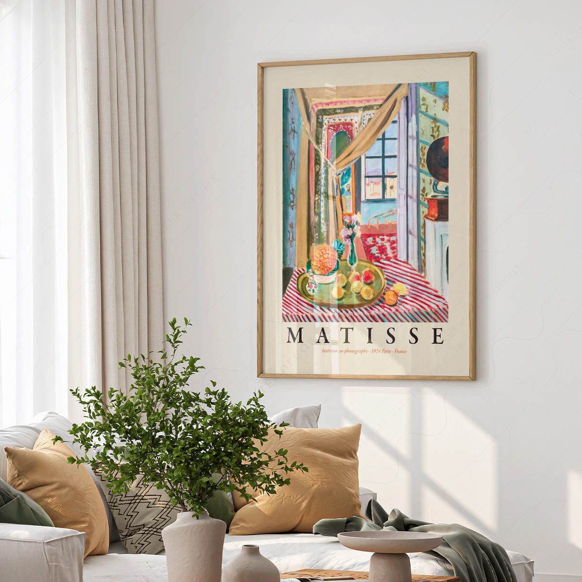 Henri Matisse Interior with a Phonograph Art Print — artwork preview 6
