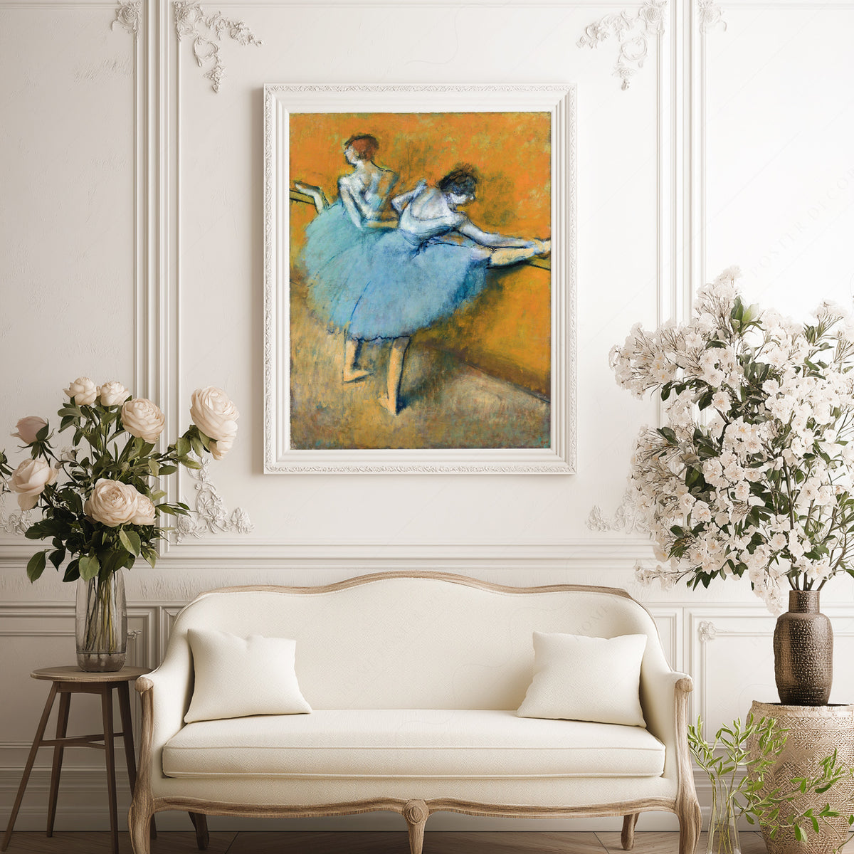 Edgar Degas Blue Ballet Dancers Art Print — artwork preview 17