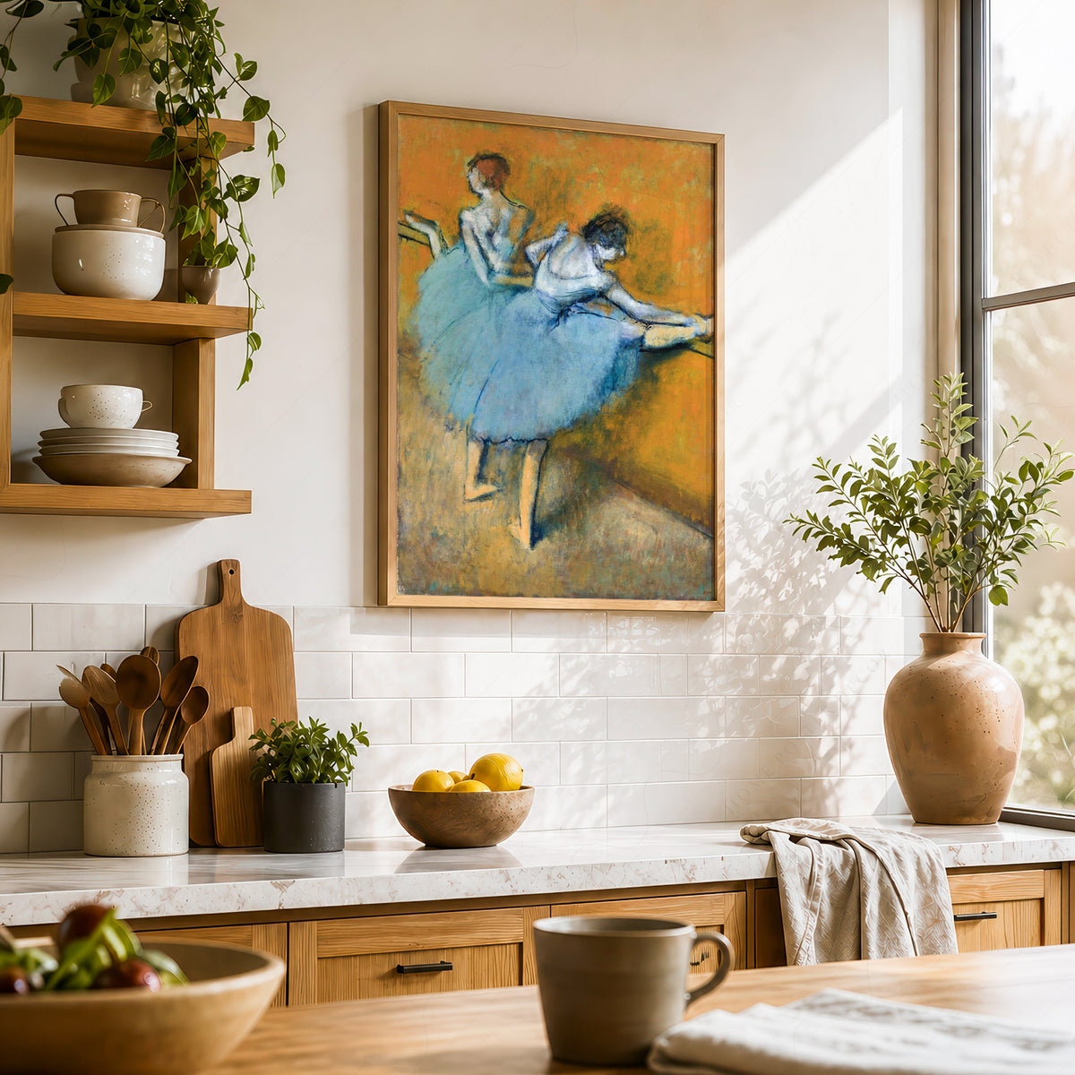 Edgar Degas Blue Ballet Dancers Art Print — artwork preview 23